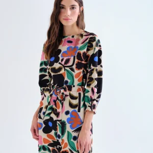 Vestido corto con estampado Neo Garden