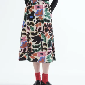 Falda midi con estampado Neo Garden