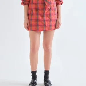 Falda 100% algodón con estampado Pink Plaid