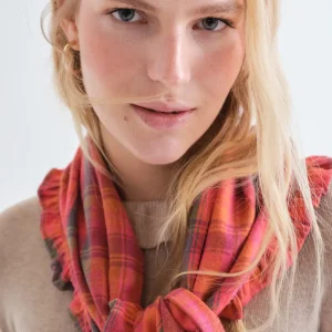 Bandana acolchada con estampado Pink Plaid