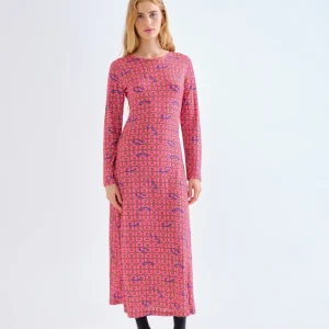 Vestido midi con estampado Catena