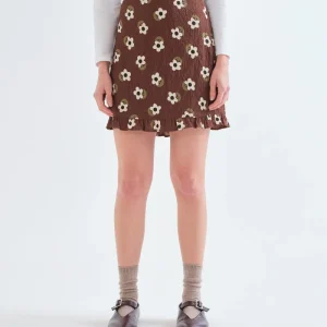 Falda corta con estampado Santini