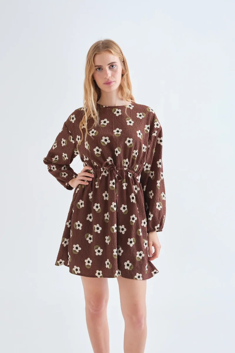 Vestido corto con estampado Santini