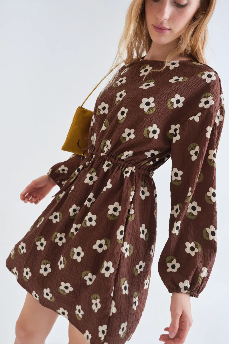Vestido corto con estampado Santini - Imagen 6
