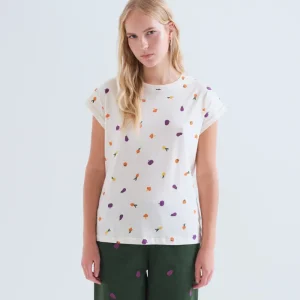 Camiseta 100% algodón con estampado verdura
