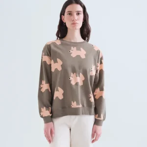 Sudadera 100% algodón con estampado Volpe