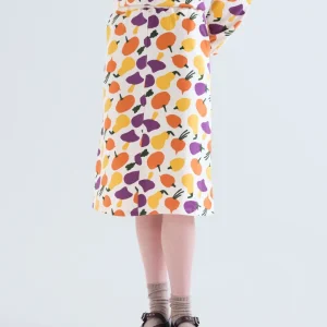 Falda midi con estampado de verduras