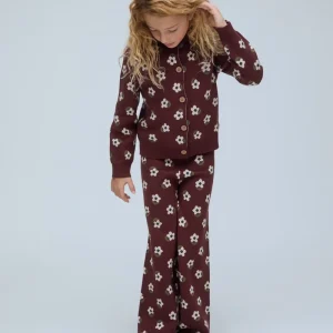 Pantalón punto de niña con estampado Santini