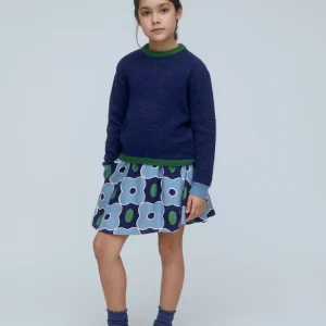 Jersey punto mezcla lana unisex azul marino
