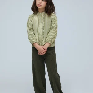 Pantalón de niña pana verde