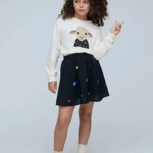 Falda corta de niña con estampado Candy