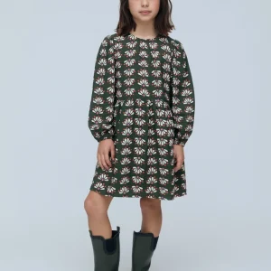 Vestido corto de niña con estampado Geometry