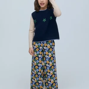 Pantalón vaquero de niña con estampado Euphonia
