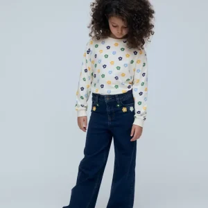 Pantalón vaquero de niña con bordado Euphonia