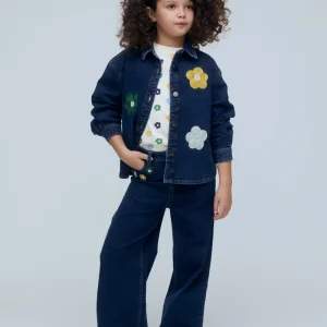 Sobrecamisa vaquera de niña con bordado Euphonia