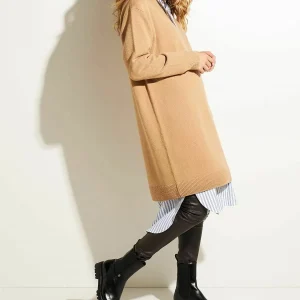 DRIES VAN NOTEN Taluka Wool V-Neck Camel Sweater Jumper Dress
