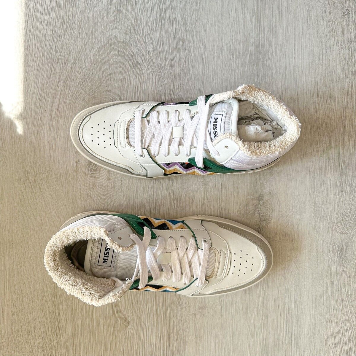 MISSONI Basket Zigzag Chevron Multicolour ACBC Trainers Sneakers + MISSONI Bag - Imagen 6