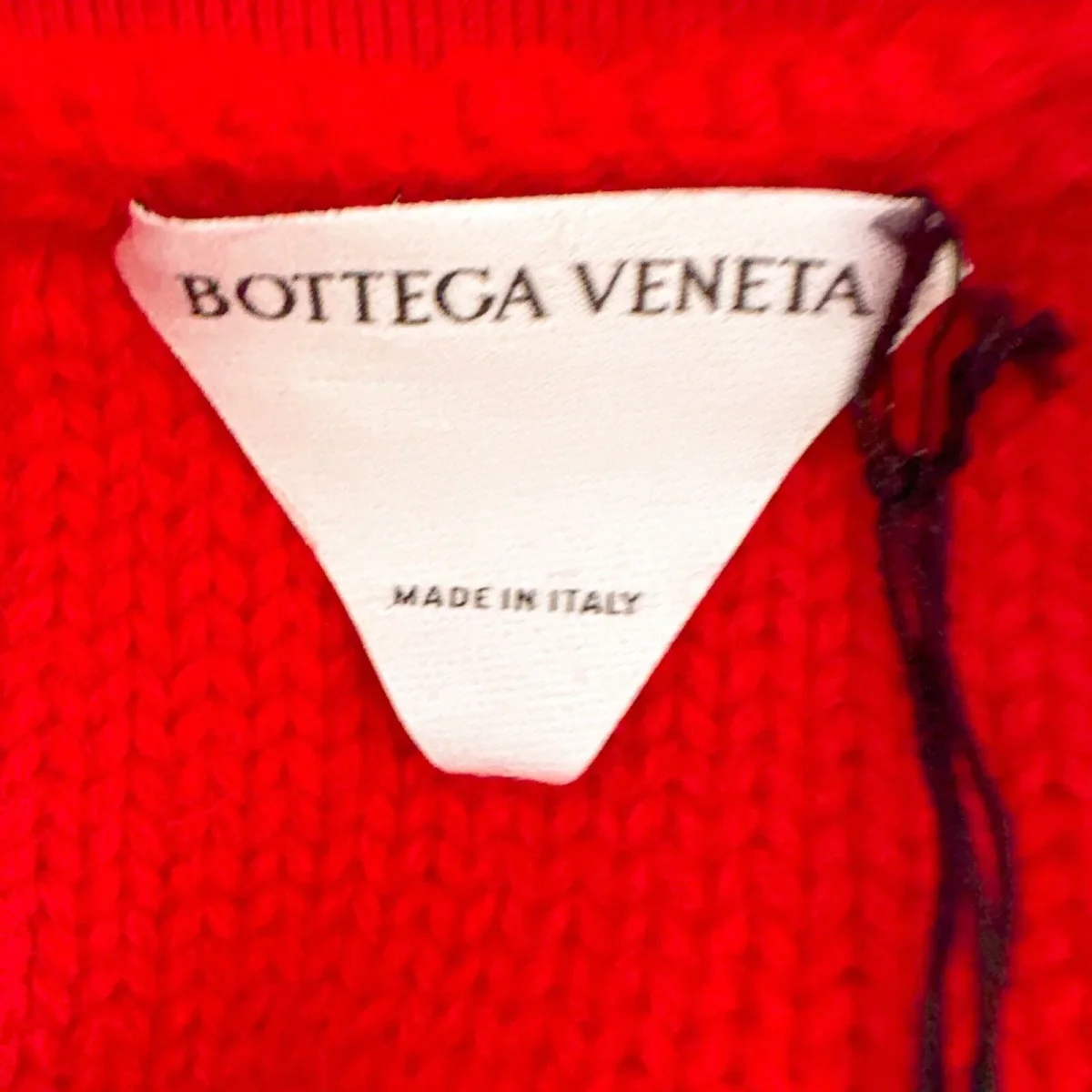 Bottega Veneta Red Cable Knit Shetland Wool Tweed Mini Skirt - Imagen 3
