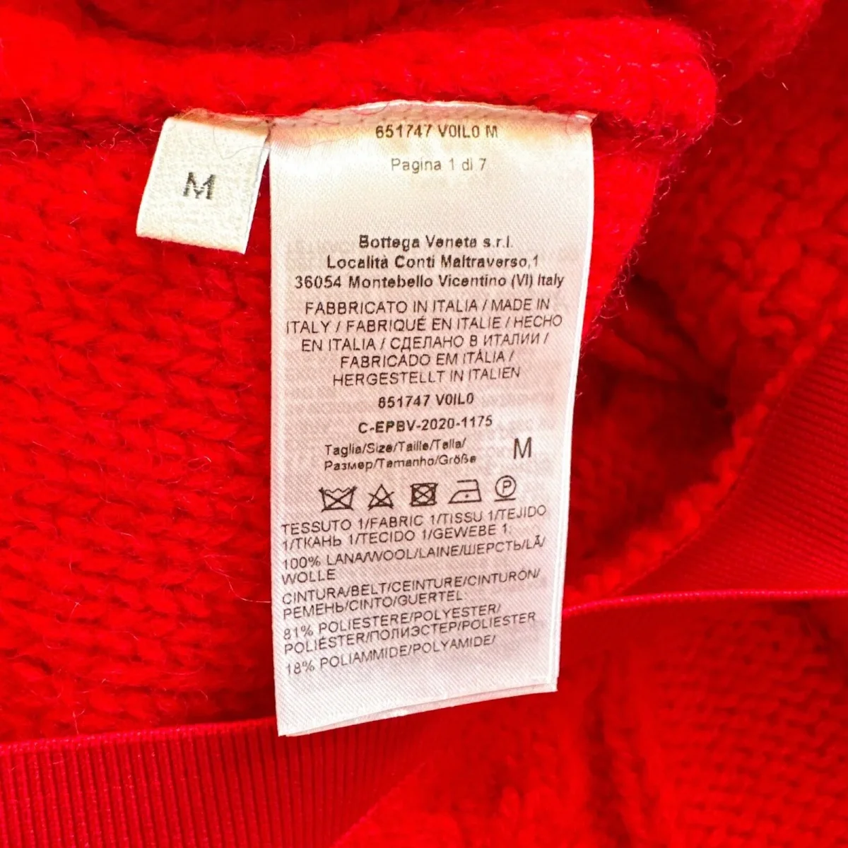 Bottega Veneta Red Cable Knit Shetland Wool Tweed Mini Skirt - Imagen 9
