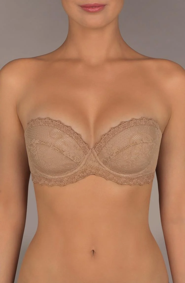 Pain De Sucre Brown Lace Bra in Lua Biscuit - Imagen 6