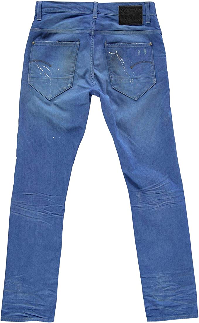 G-Star New Radar Slim Azure Blue Light Aged Jeans Made In Italy - Imagen 3