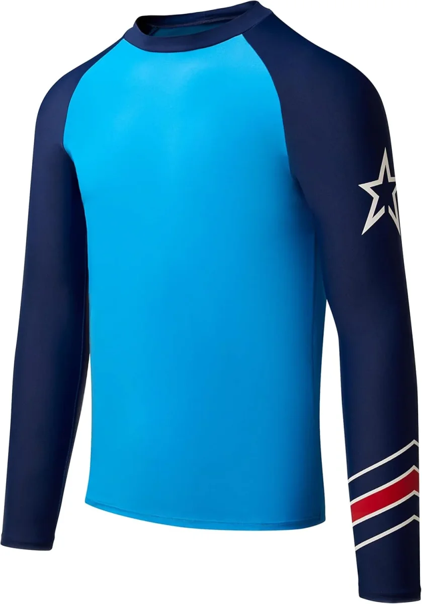 Perfect Moment Mens Blue Long Sleeve Rash Guard Ski Top - Imagen 2