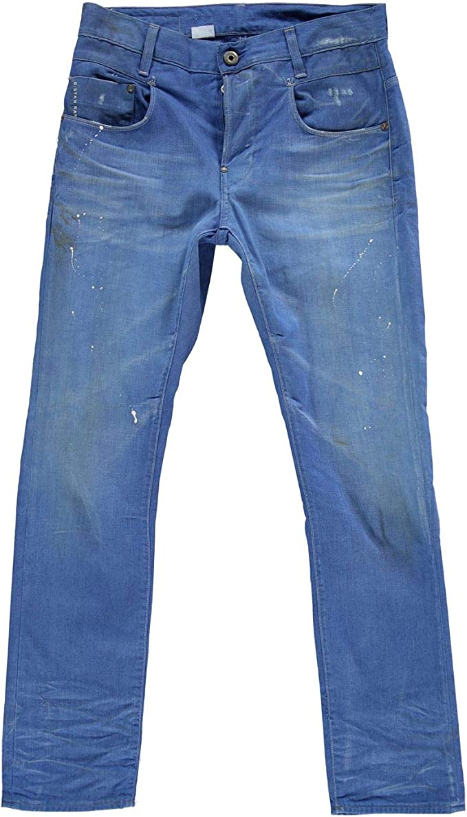 G-Star New Radar Slim Azure Blue Light Aged Jeans Made In Italy - Imagen 2