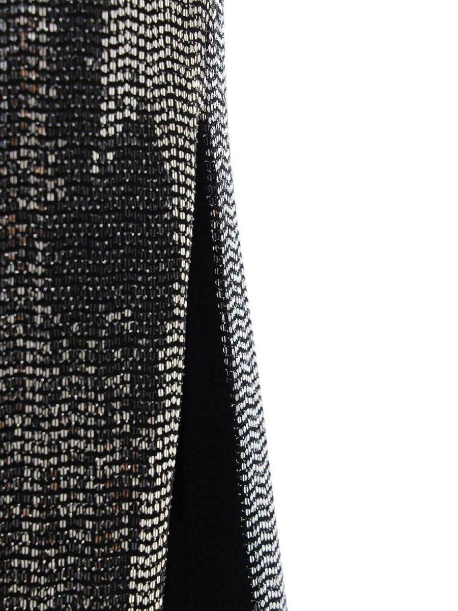 AZZARO Atelier Metallic Strappy Sapphire Powder Ruched Side Slit Slip Raquel Dress - Imagen 8