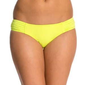 Seafolly Yellow Pleated Goddess Chartreuse Hipster Bikini Bottoms