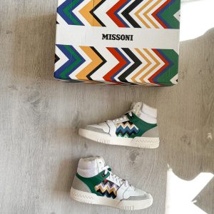 MISSONI Basket Zigzag Chevron Multicolour ACBC Trainers Sneakers + MISSONI Bag