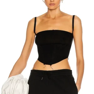 SAMI MIRO VINTAGE V-Cut Black Tank Top