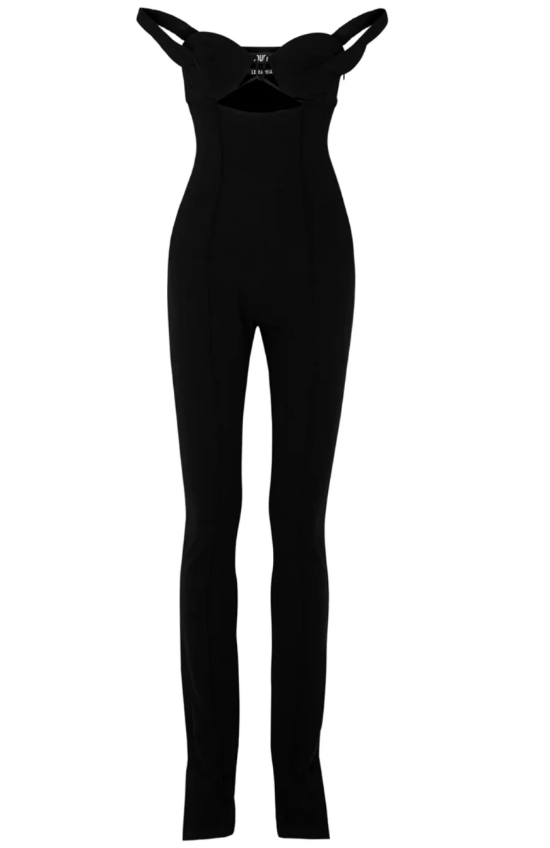 JACQUEMUS Black La Combinaison Bikini Wool Blend Cut Out Jumpsuit - Imagen 2