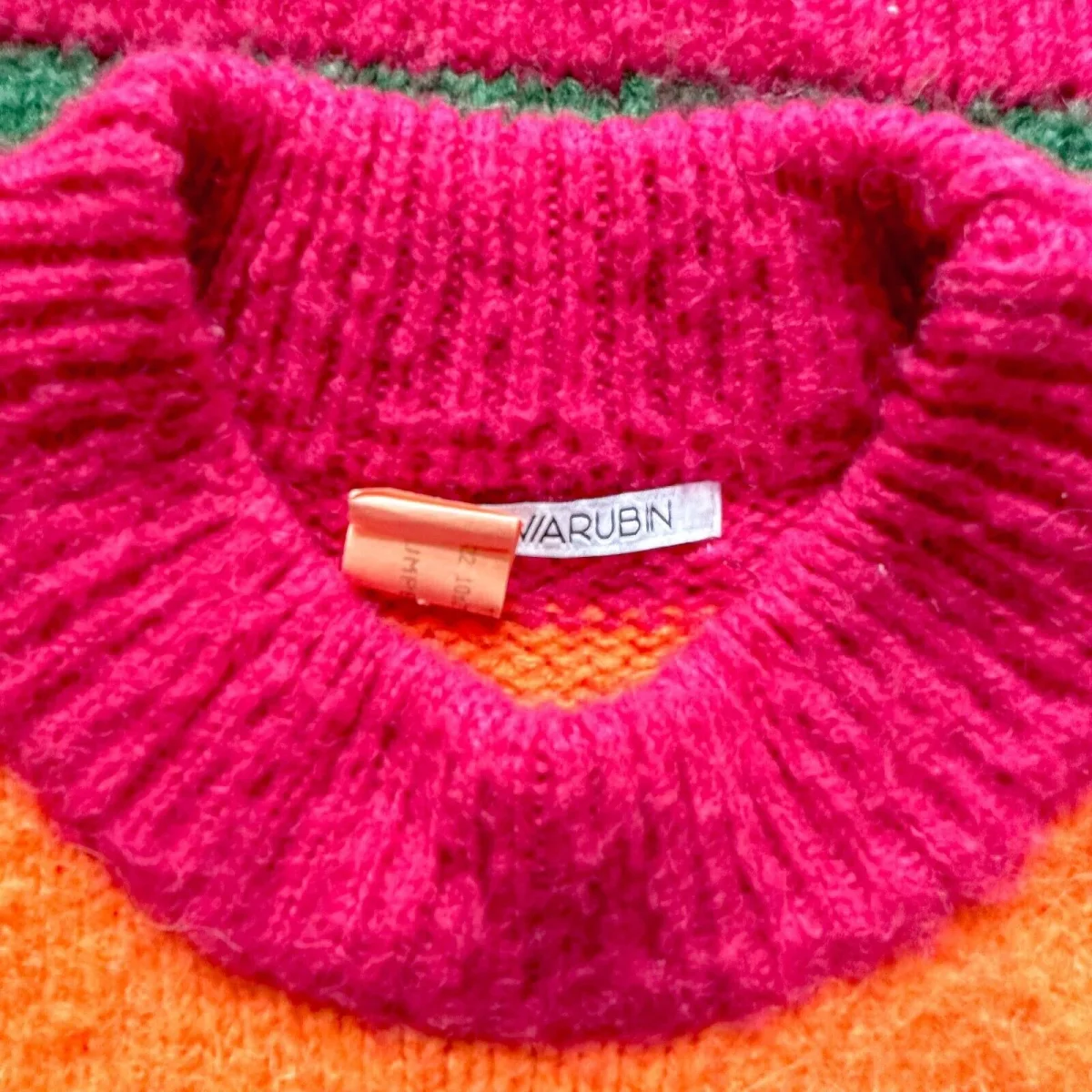 OLIVIA RUBIN Rainbow Colourful Stripe Sweater Cosy Matty Sweater Jumper - Imagen 8