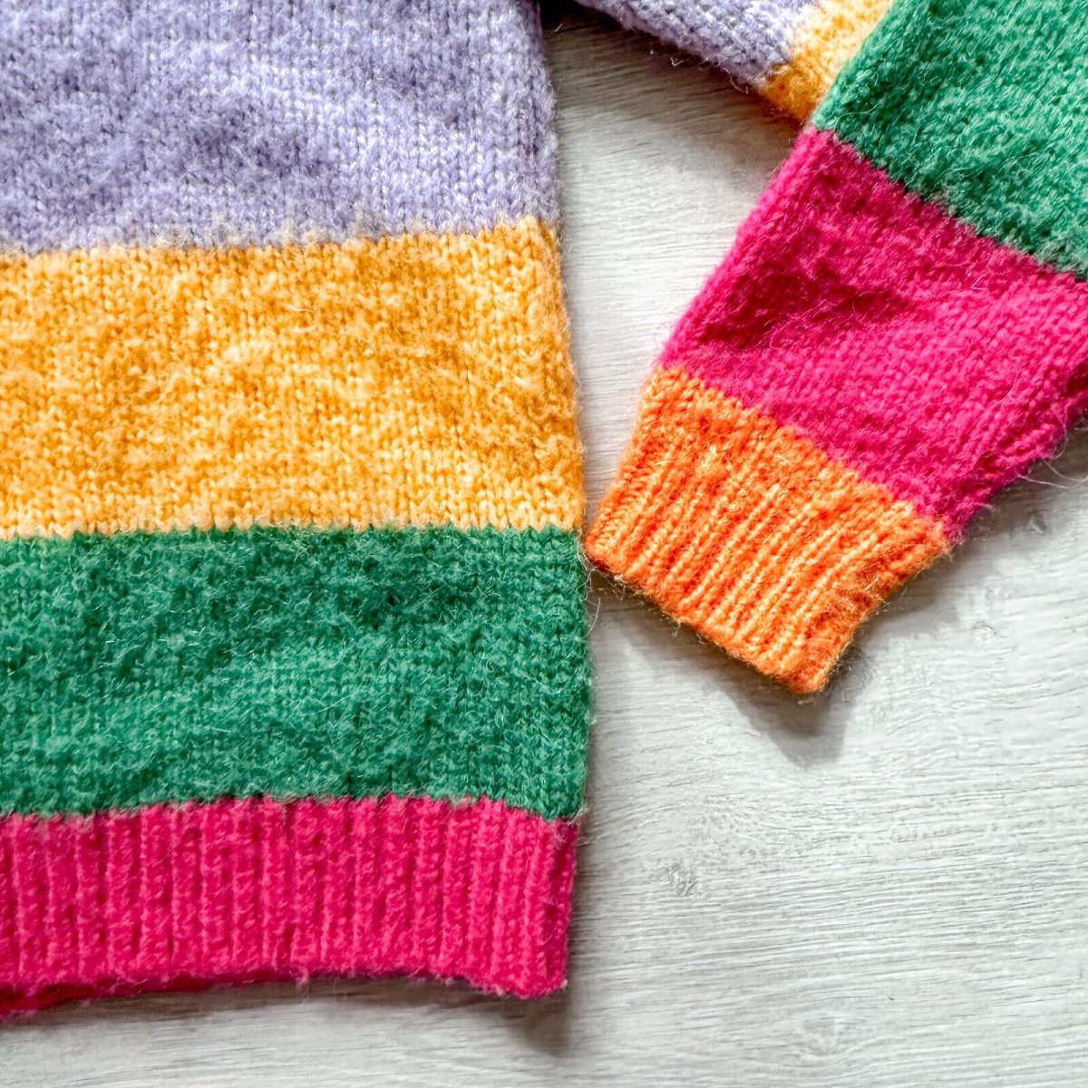OLIVIA RUBIN Rainbow Colourful Stripe Sweater Cosy Matty Sweater Jumper - Imagen 6