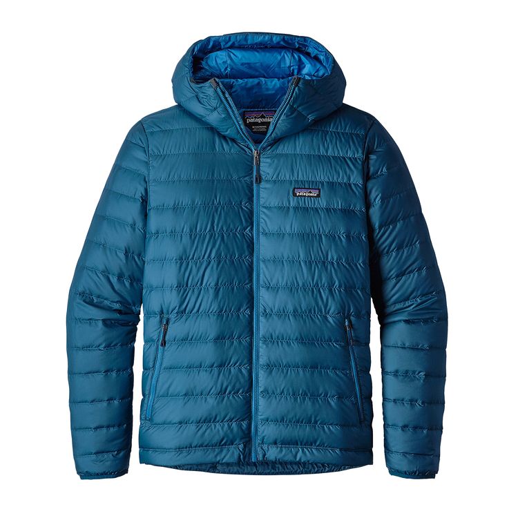 Parka Pluma Down Sweater Hoody Hombre Azul - Imagen 2
