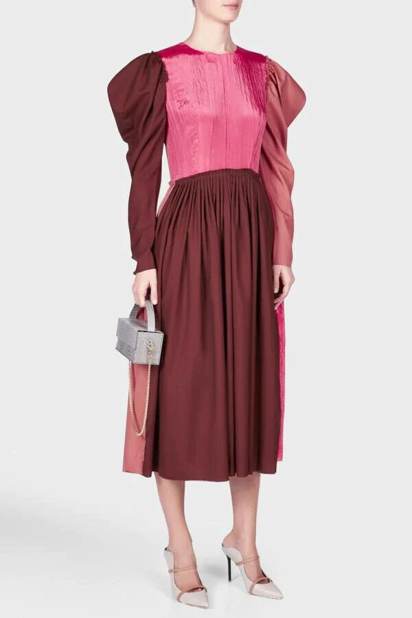 REJINA PYO Ivy Panelled Midi Colourblock Dress - Imagen 4