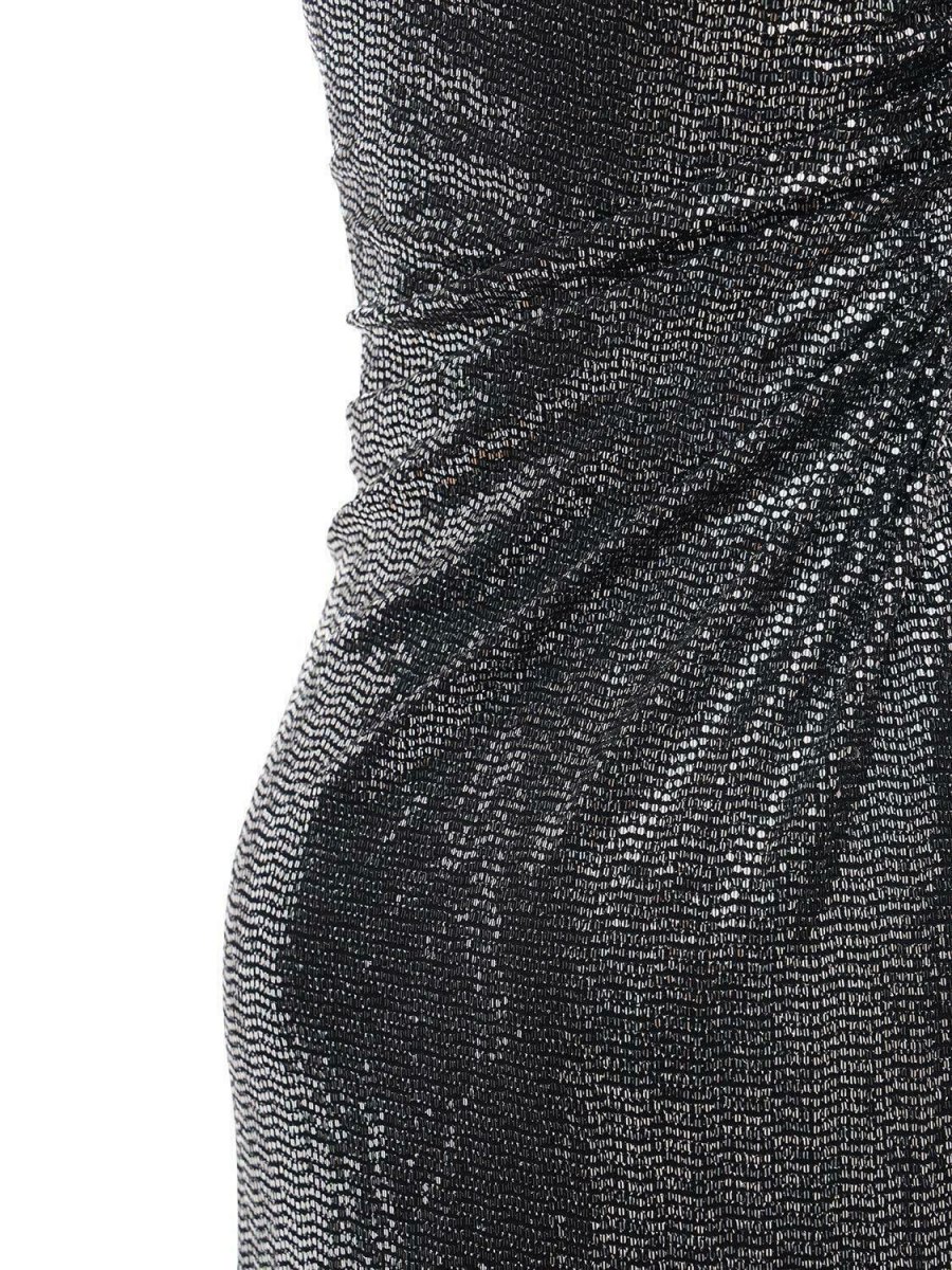AZZARO Atelier Metallic Strappy Sapphire Powder Ruched Side Slit Slip Raquel Dress - Imagen 6