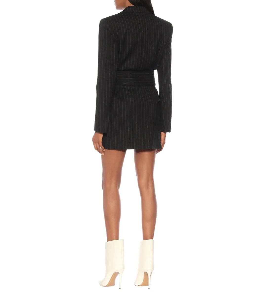 Alexandre Vauthier Striped Wool Mini Blazer Dress - Imagen 3