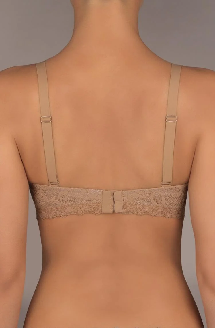 Pain De Sucre Brown Lace Bra in Lua Biscuit - Imagen 4
