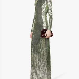 GALVAN LONDON Adela Full Sequinned Cut Out Open Back Evening Gown Dress