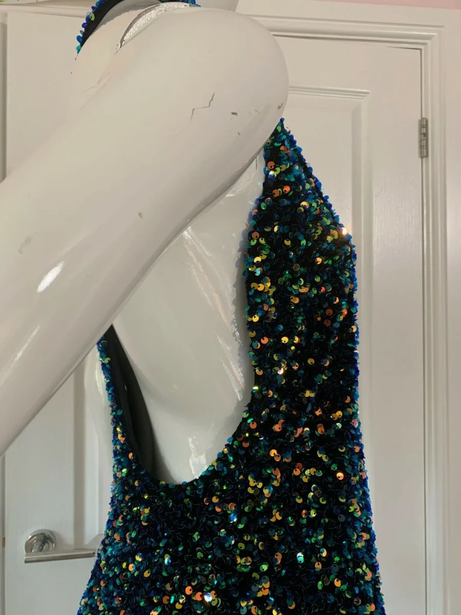 AZZARO Couture Sequin Flattering Party Dress - Imagen 7