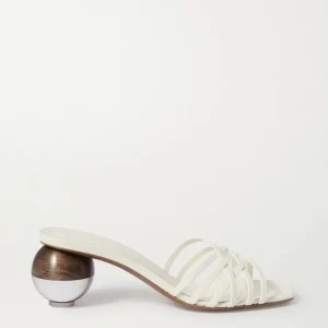 NEOUS Cream White Calpa Leather Sculpture Heels