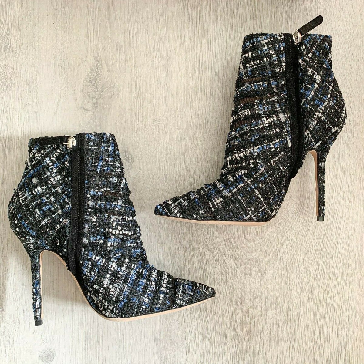 RACINE CARRÉE Tweed Boots Booties High Heels - Imagen 3
