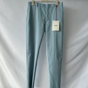 Alexander McQueen Pale Blue Cigarette Trousers