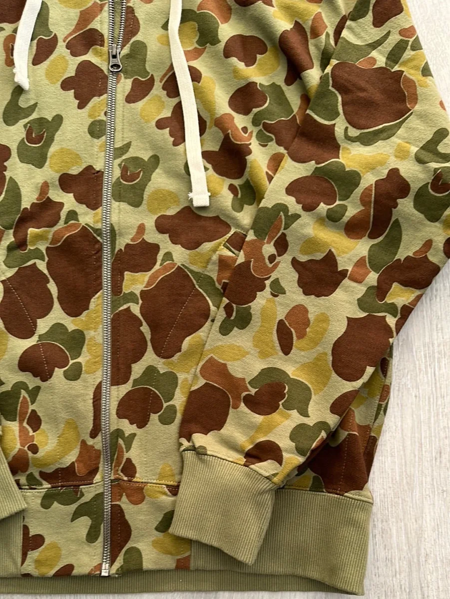 Nigel Cabourn Camo Embroidered Arrow Zip Hoodie Jacket - Imagen 4