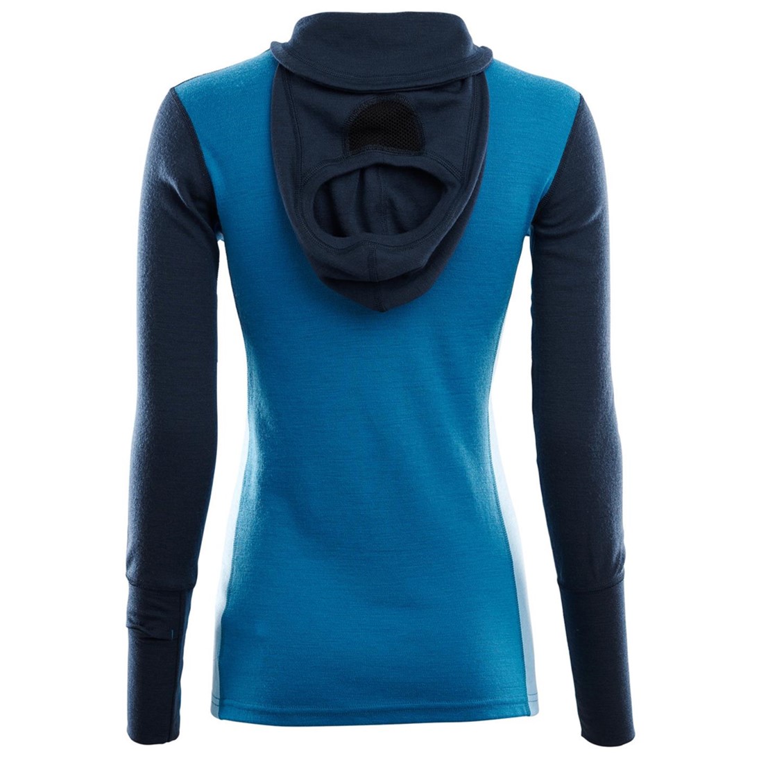 Primera Capa Mujer Warmwool HoodSweater W/Zip Azul - Imagen 3