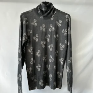 Dolce And Gabbana Grey Cashmere Silk Jumper with Polo Neck