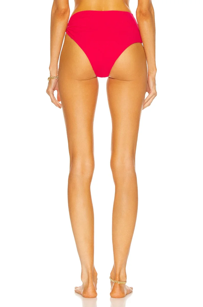 THE ATTICO Knot-Detail High-Waited Bikini Briefs in Pink - Imagen 7
