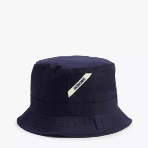 Jacquemus Le Bob Ovalie Shell Navy Bucket Hat