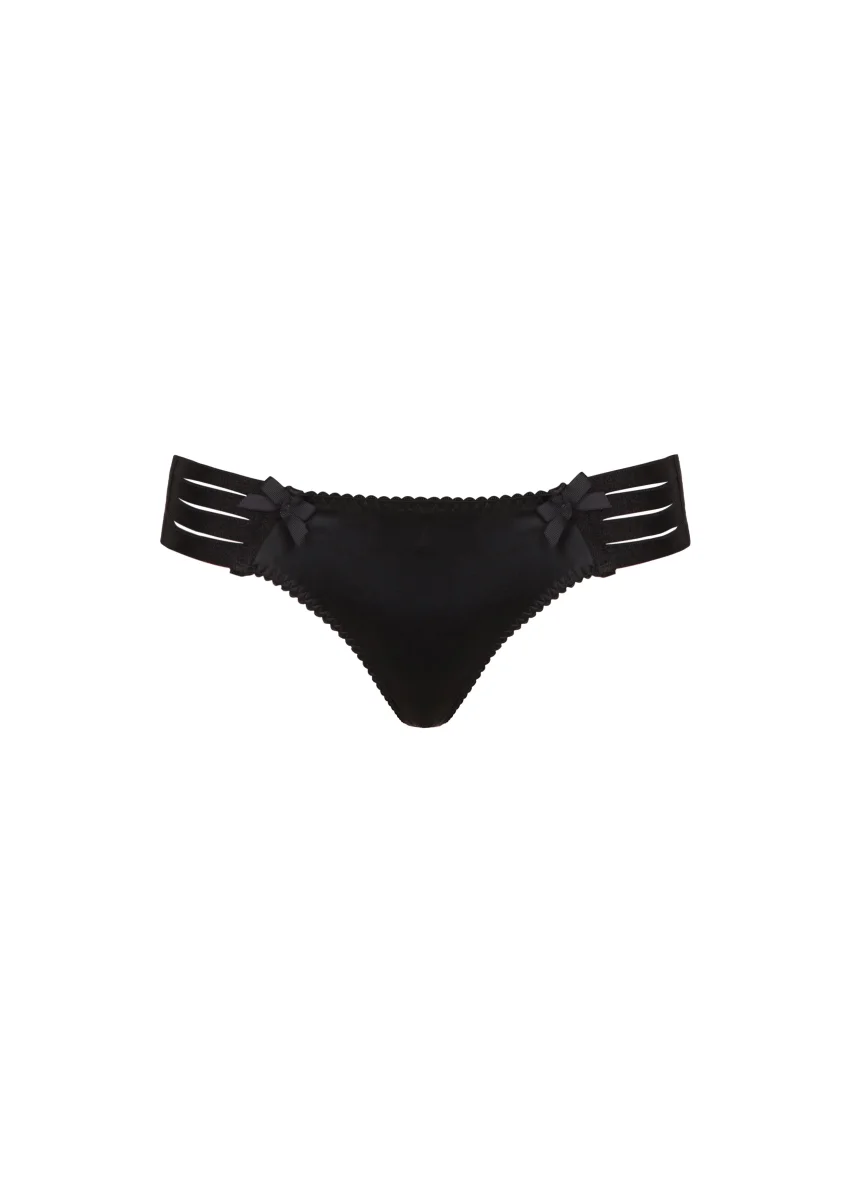 Bordelle Adjustable Webbed Black Thong - Imagen 2